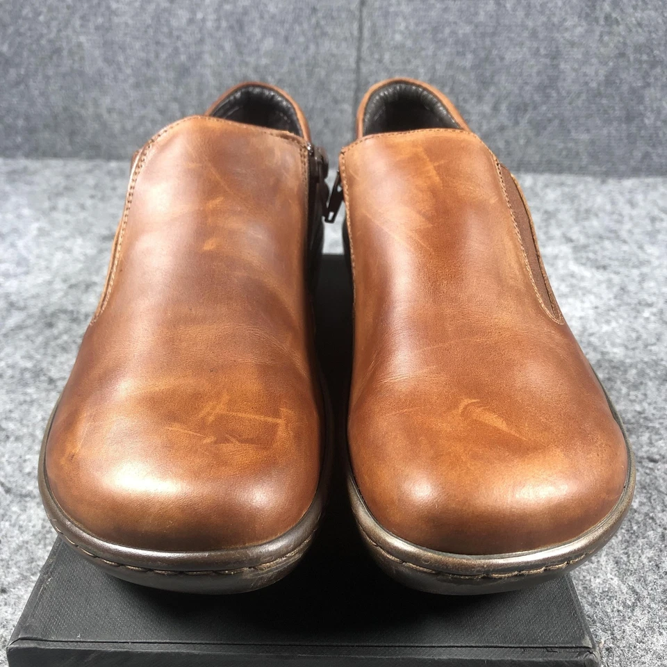 Naot Leather Shoes Womens Size 6 37 Brown Slip On Comfort Clog Wedge Platform - Image 4 of 4