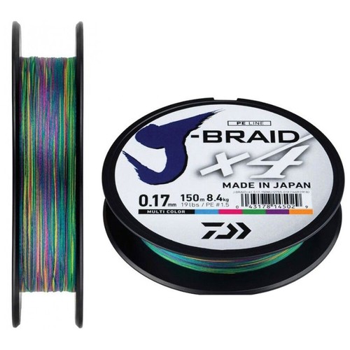 Daiwa J Braid X4 150M & 300M MultiColoured Fishing Braid eBay