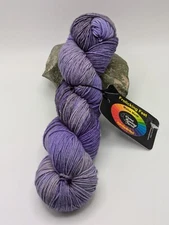 1 SKEIN FROLICKING FEET DK 100% SUPERWASH MERINO DK WT YARN COLOR PURPLE MOON