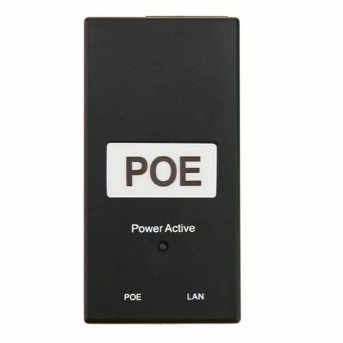 48V 0.5A 24W Desktop POE Power Injector Ethernet Adapter Überwachung CCTV DE - Bild 2 von 8