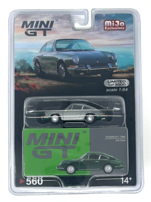 Mini GT 1:64 Porsche 911 1963 Irish Green Diecast Model Car