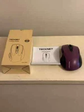 Tecknet Mouse Wireless Computer Optical purple/Black 6 Button Model M003 NEW
