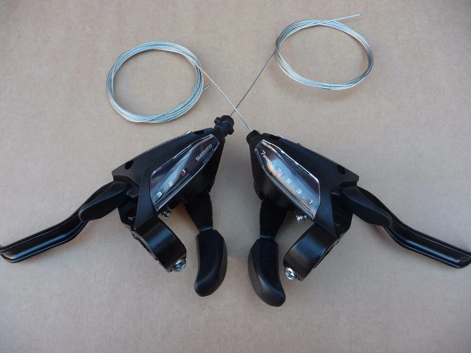 Shimano ST-EF500 Gear Shifters EZ Fire Plus STI Set - 7 speed - 3x7 -EF500 - Image 2 of 4
