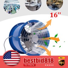 16'' Tube Axial Duct Fan Cylinder Pipe Exhaust Flow Extractor Fan 370W 5400m³/H