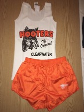 New Hooters Girl Vinatge Uniform Costume Tank Shorts Clearwater FLA SM/XXXS
