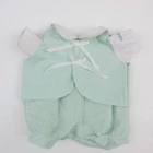 Cabbage Patch Kids Preemie Boy Doll Outfit Green Check 2pc Vintage 80s Coleco