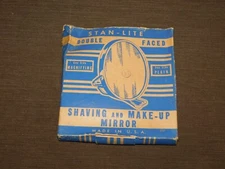 VINTAGE STAN-LITE DOUBLE FACED MAGNIFYING & PLAIN SHAVING & MAKE-UP MIRROR 