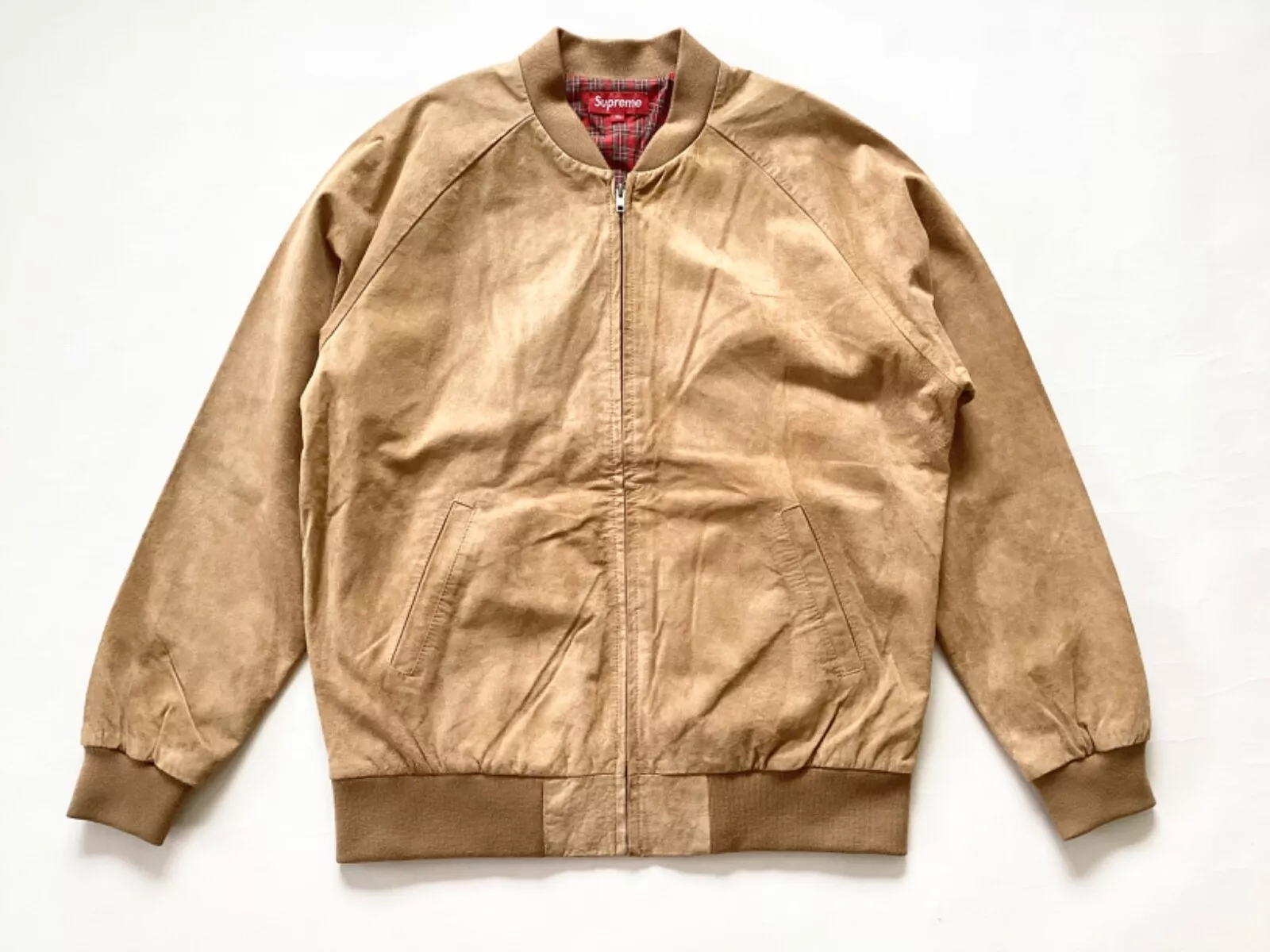(XL]Veste de bombardier en daim suprême 2012SS marron rare rappelée