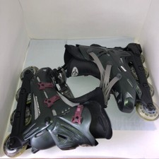 Vintage Rollerblade Triforce Viablade Hwy 7 Klear Kolor Black Hole Italy sz 26.0