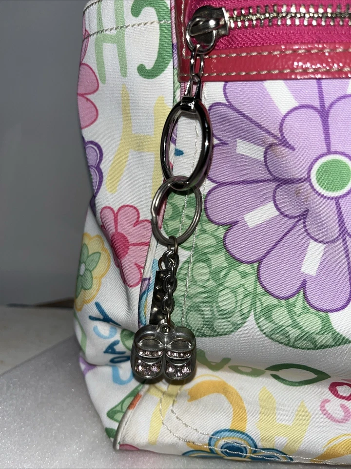 COACH MULTI COLOR DAISY SPELL OUT BABY DIAPER NYLON TOTE - Image 2 of 4