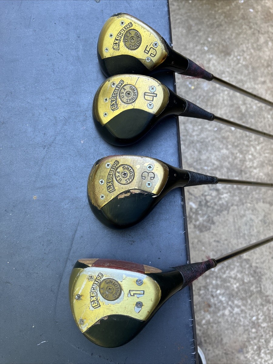 SPALDING - ゴルフセット Spalding Executive Right Handed Wood Drivers Golf Clubs Set 1-3-4
