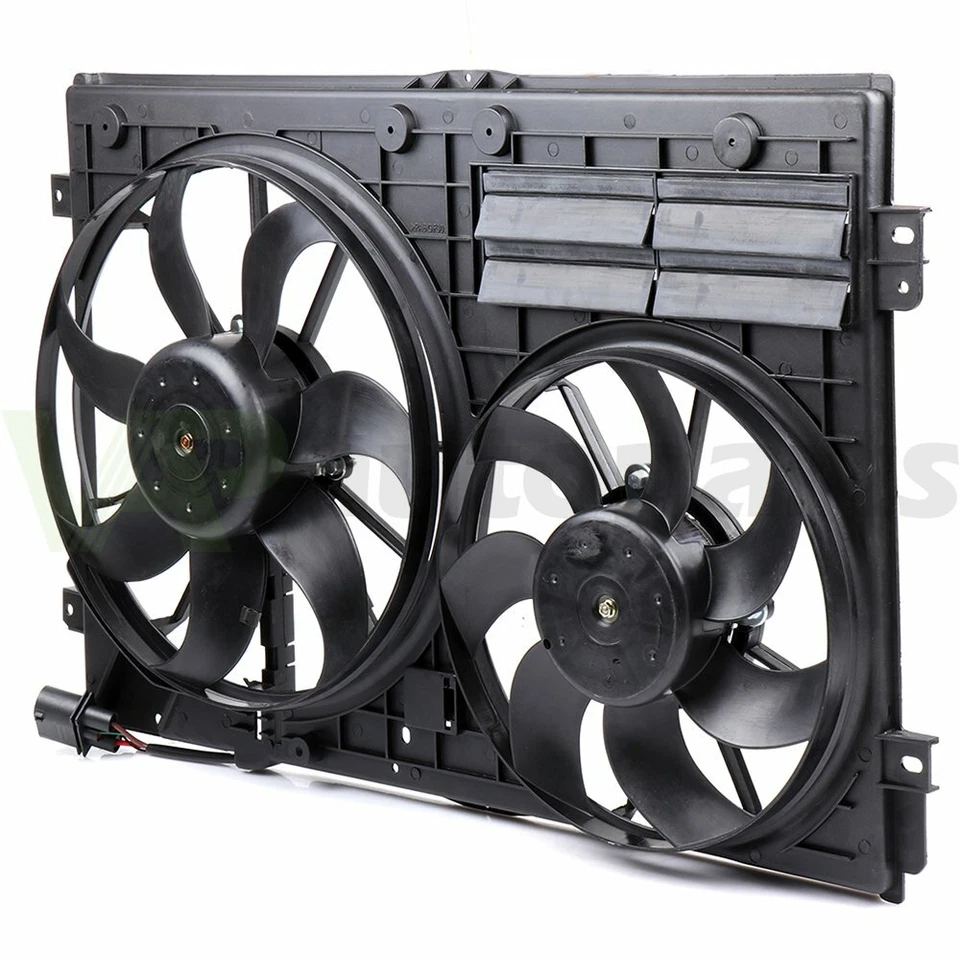 Radiator AC Condenser Cooling Fan For 2006-2014 Volkswagen GTI 2005-2013 Jetta - Image 3 of 4