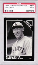 1993 Conlon Collection Chick Hafey #677 Card Graded Psa 7 NM