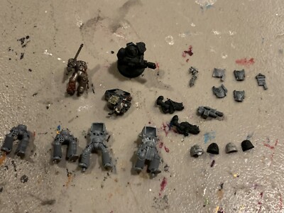 A23196 WARHAMMER 40K SPACE MARINES BLACK TEMPLARS INCOMPLETE BITS LOT ONE METAL