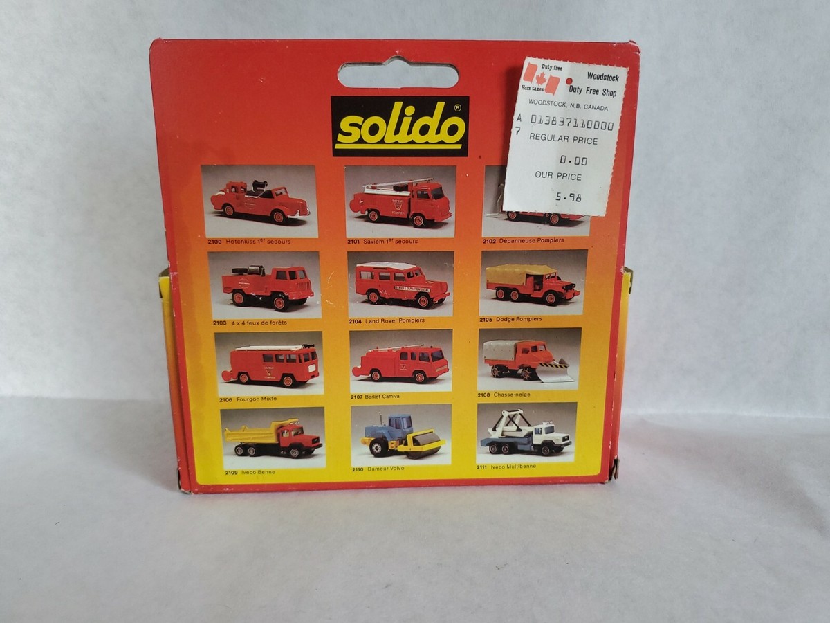4 Camions Feux De Forêts Solido - Échelle 1/50 - Modèle 2103 - Neuf En Boîte