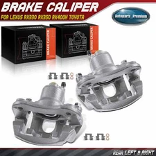 Pair Rear Brake Calipers with Bracket for Toyota Highlander Lexus RX330 RX350