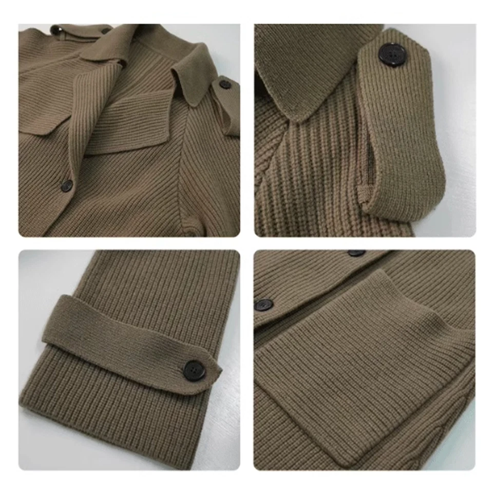 Женщин длинный повседневный шерсти пальто куртка - Изображение 2 из 4