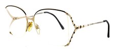 Vintage GUCCI GG2205 60mm Gold Black Oversize Eyeglasses Frames Italy