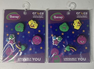CROCS authentic jibbitz shoe charms BARNEY and Friends - 10 Pieces (2 -5Pack)