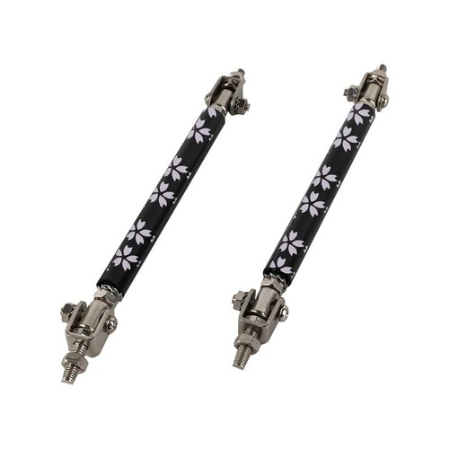 2X Flower Adjustable Front Bumper Lip Splitter Spoiler Strut Rod Tie Support Bar - Picture 6 of 7