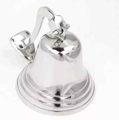 7'' Nautical Hanging Door Maritime Brass Ship Bell Nickel Wall Mounted Decor Gift