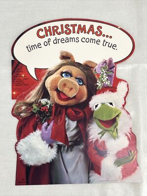 NEW Vintage Die Cut Muppets Christmas Wall Decoration Miss Piggy 12  Hallmark