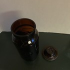 Borden Cremora Jar Canister w/ Lid Glass Apothecary Fleur de Lis 9" Tall VTG — photo 4