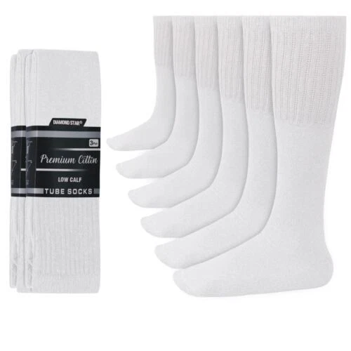 6-12-18 Pairs Men's White Tube Socks Over The Calf Sport Cotton Socks Big &Tall
Opens in a new windo