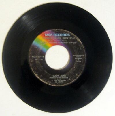 ELTON JOHN Goodbye Yellow Brick Road ~ 1973 45 rpm Record