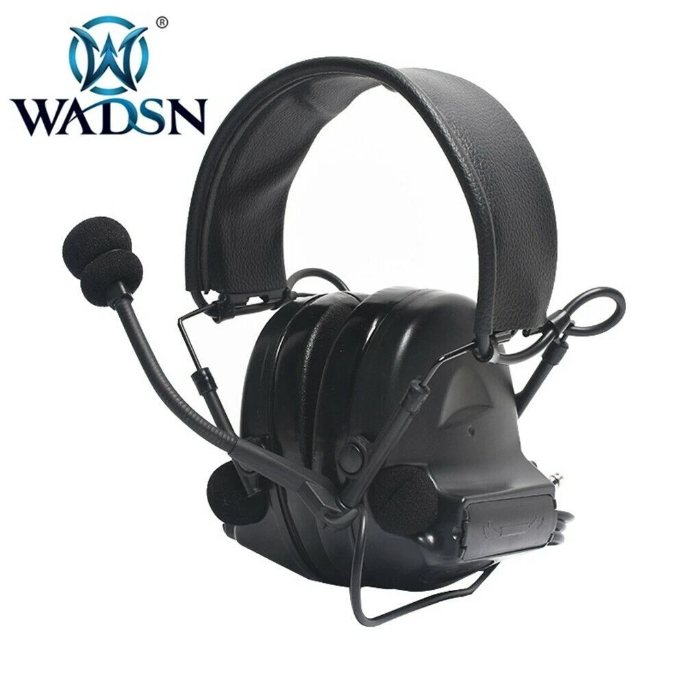 WADSN Tactical Comtac II Communication Headset No Noise Reduction BLACK