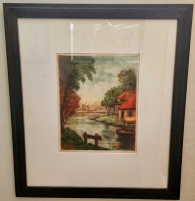 Louis Charlot (1878-1951) Hand Colored Etching ''Das Les Oreonnis'' 1933 France