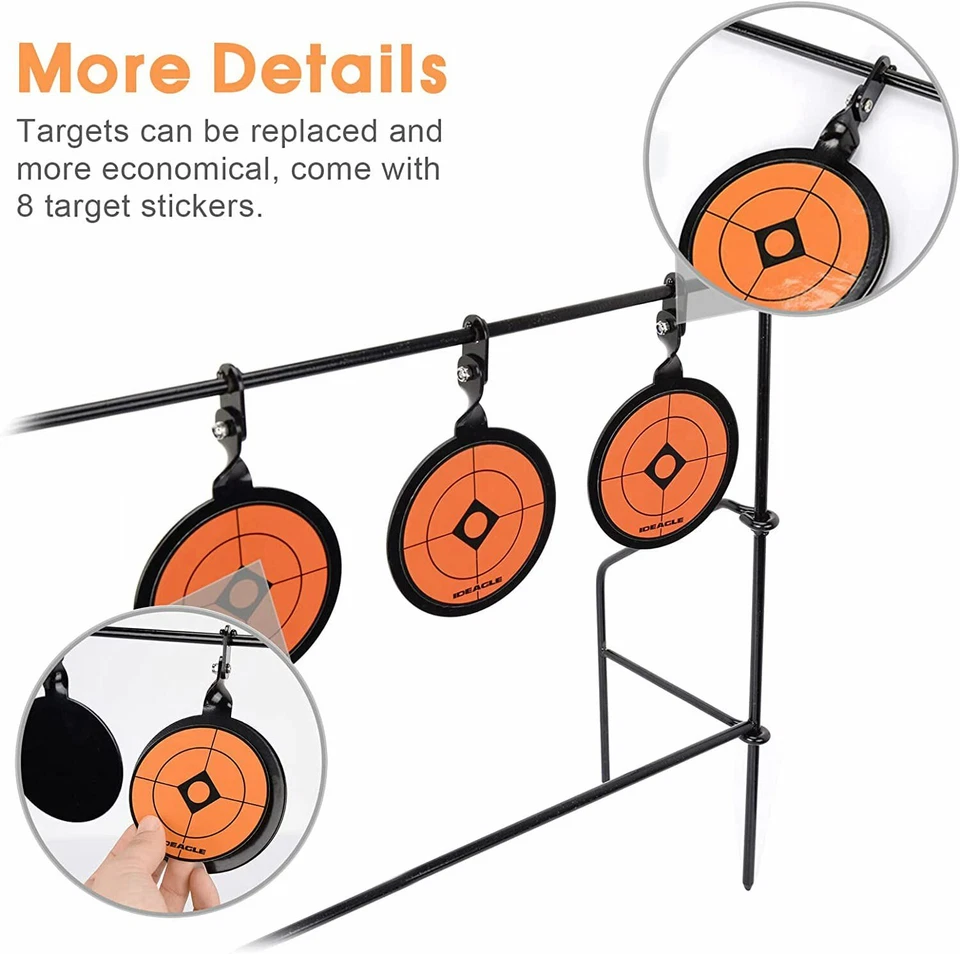 Air Gun Pellet BB Gun Targets, Metal Spinning Target Rated for .177 to .20 Cal - Image 4 of 4