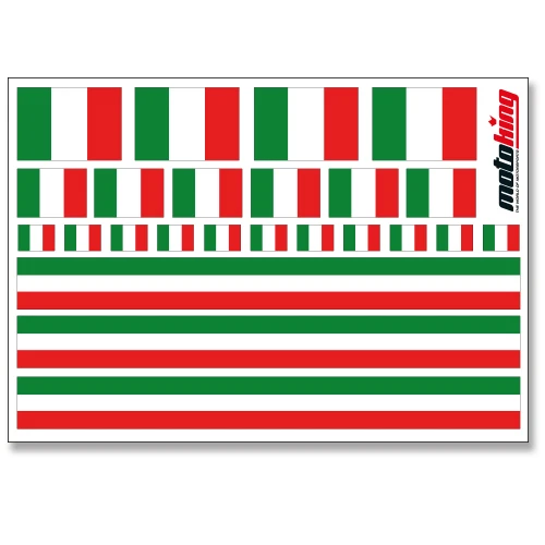 ITALIEN AUFKLEBER | FLAGGEN STICKER | HELM FAHRRAD MODELLBAU BOBBYCAR AUTO
