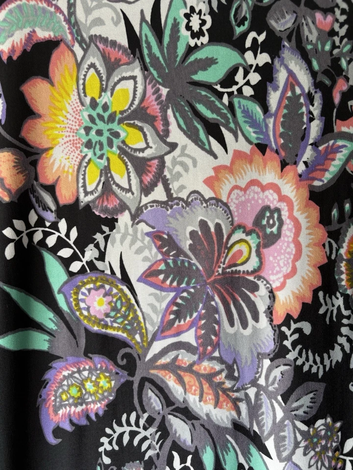 Vestido Bob Mackie Usable Arte Paisley Floral Midi Para Mujer Talla L Colorido Artístico Foto 4 de 4