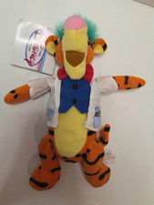 Vintage Disney Store Mini Bean Bag Mad Scientist Tigger 9  Plush