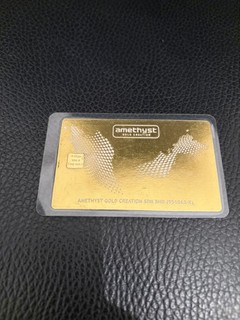 Amethyst Gold Bar pure 24k 999