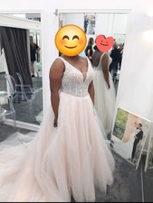 Embellished Blush MORILEE Wedding Dress