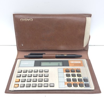 Vintage Casio CB-100 Checkbook Electronic Calculator Wallet Tested Finance Tool