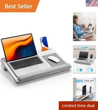 Stylish 17" Lap Desk with Mouse Pad & Wrist Rest - Perfect for Comfort Anywhere