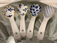 IQCWOOD Porcelain Soup Spoons, 6” Asian Soup Spoons, Ramen Spoons, Japanese