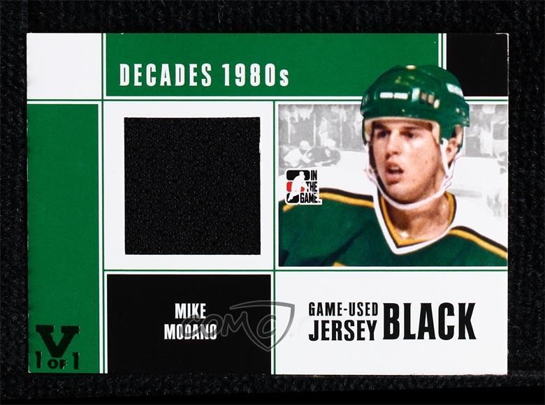2010 ITG Decades 1980s Game-Used Jersey Black Vault Sapphire 1/1 Mike Modano 0c3