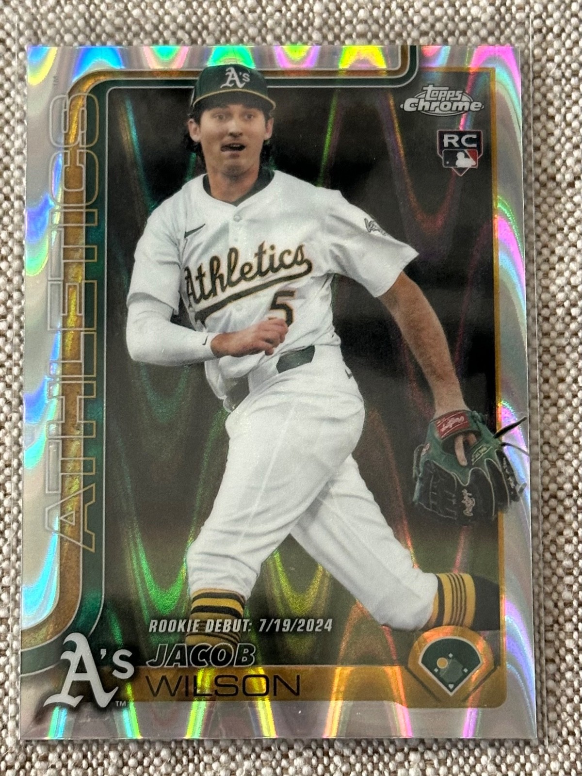 ⚾2025 Topps Update Chrome Jacob Wilson #USC150 RC Rookie Debut RayWave Refractor