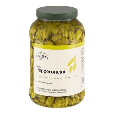 (4/Case) 1 Gallon Hometown Provision Whole Pepperoncini Peppers Mild Flavor