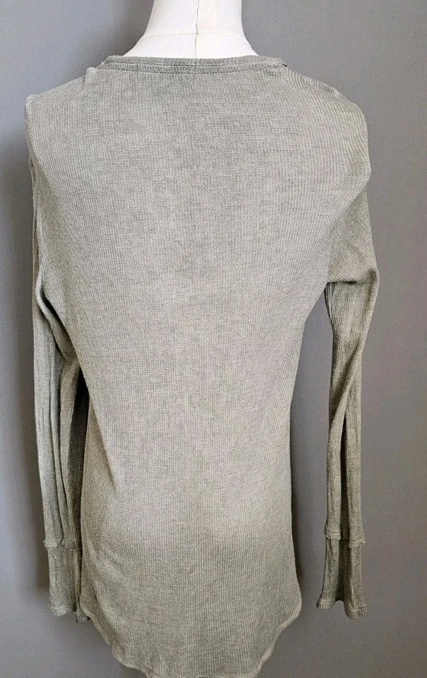 Camisa Knox Rosa Talla M Verde Encaje Corbata Frontal Manga Larga Boho Hada Y2K Grunge Foto 3 de 4