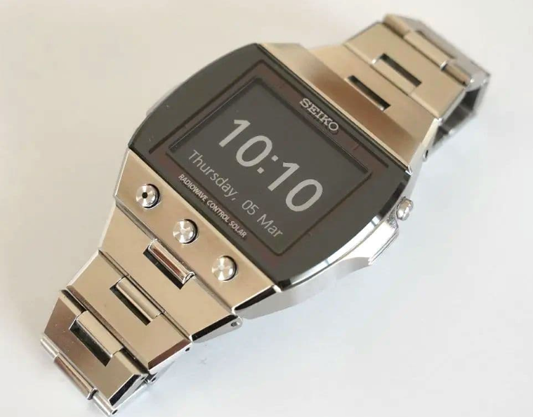 Rare SEIKO Brightz SDGA001 Solar Radio EPD Stainless Steel Watch