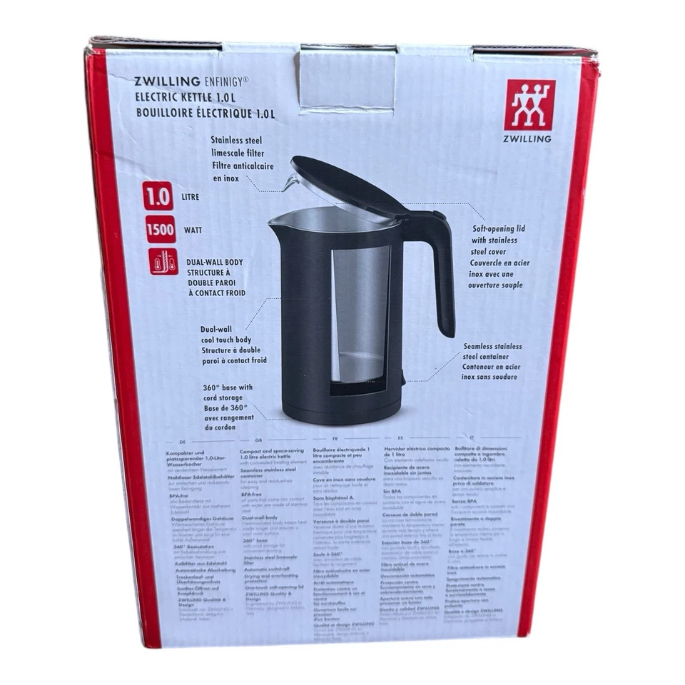 ZWILLING ENFINIGY1 l, Cool Touch Electric Kettle - Black Matte - Image 2 of 4