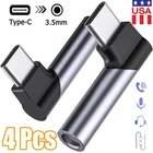 4pcs USB C to 3.5mm Audio Adapter Type C Aux Headphone Jack DAC Stereo Mic HiFi