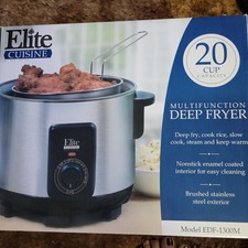 Elite Cuisine Model EDF-1300M, 5 Qt. Multifunction Deep Fryer, 20 Cup Capacity