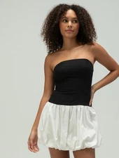 West of Melrose Two Tone Bubble Dress  Size Large