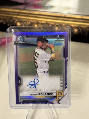 2021 Bowman Chrome Autograph Shalin Polanco Refractor 196/250